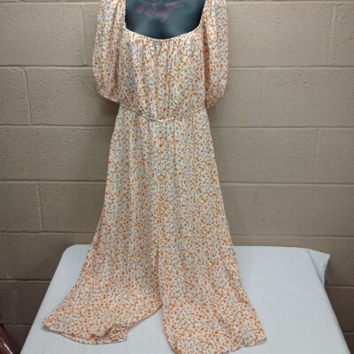 Trixie Floral Jumper Women's X Large Multicolored Bohemian Square Neck 