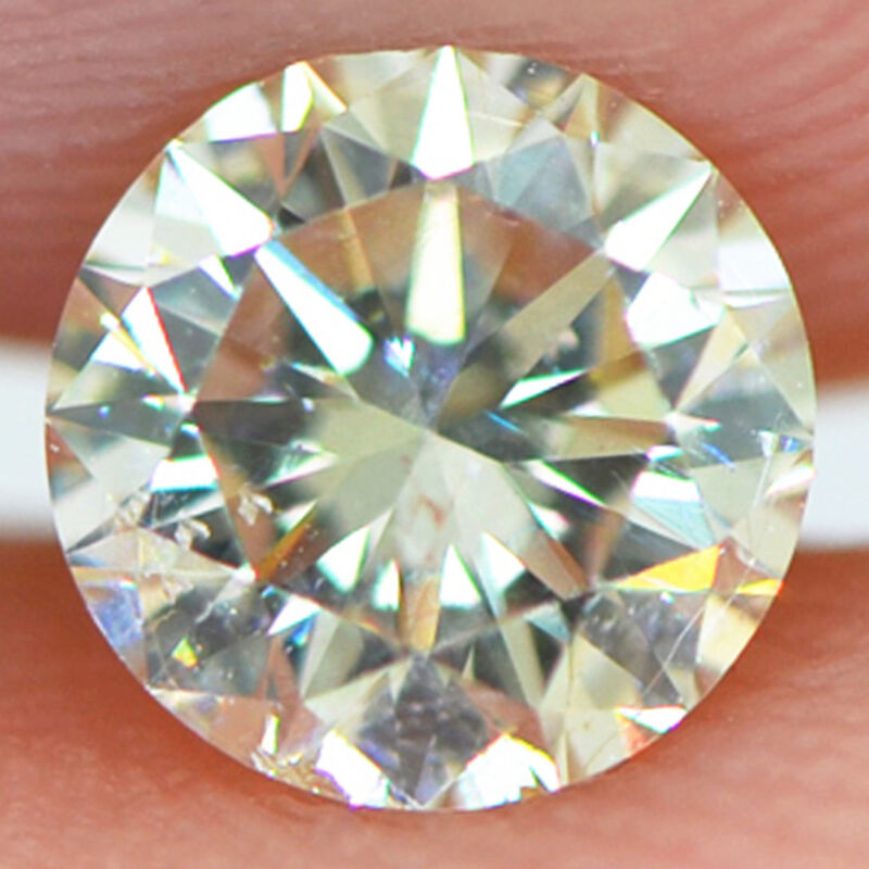 Round Cut Diamond Natural 0.61 Carat I Color Vs2 Real Enhanced Certified 5.36 Mm