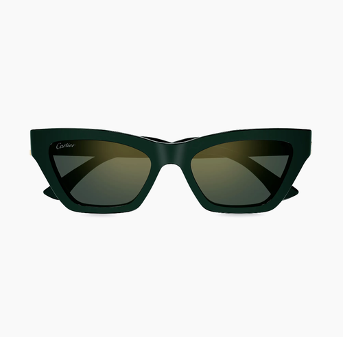 Pre-owned Cartier Ct0437s-003 Green Sunglasses