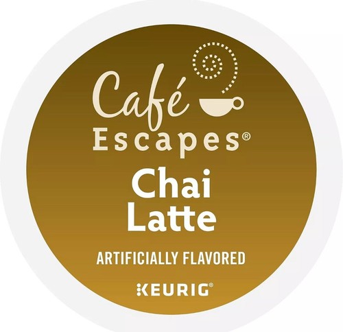 Cafe Escapes Chai Latte K-Cups, 24/Box