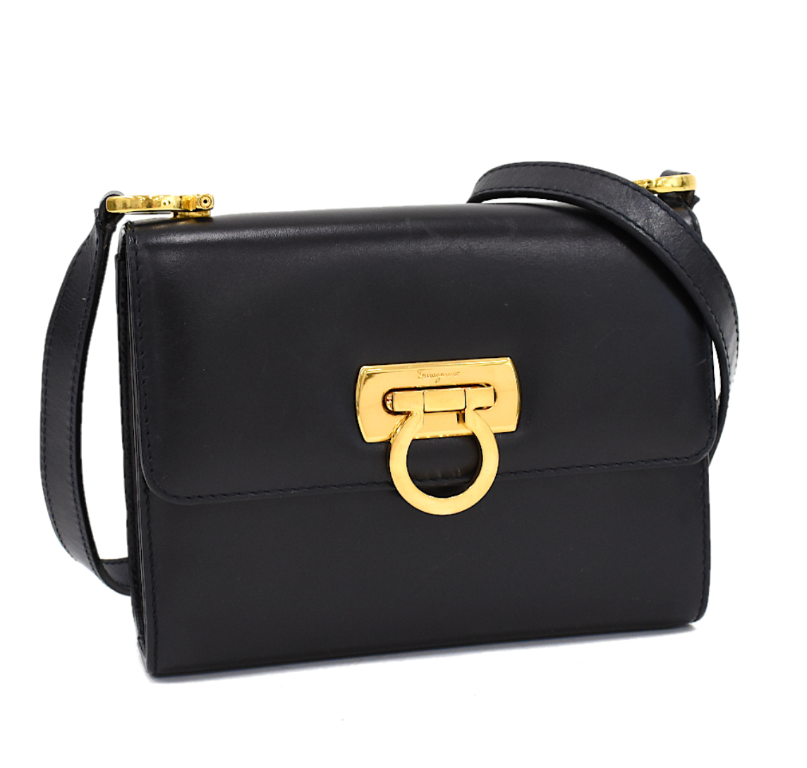 Ferragamo black crossbody sale