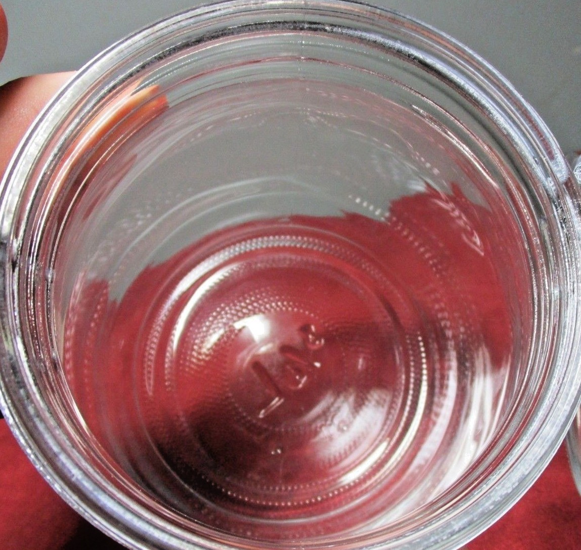 Vintage ARC Clear Glass 3/4 Liter JAR/CANISTER w. Wire Bale Lid ~ Made in France