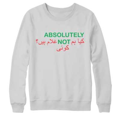 Absolutely Not Sweatshirt IMRAN KHAN EX Prime Minister Leader PTI Protest Slogan