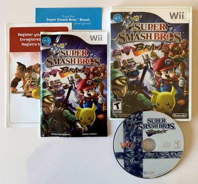 Super Smash Bros. Brawl  2008 Nintendo Wii Game CIB complete Tested works