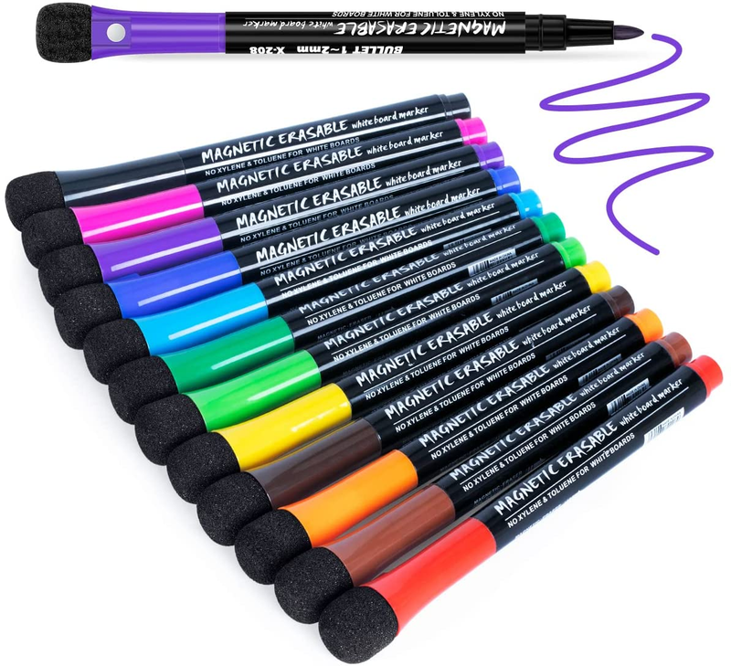 With Eraser Low Odor Fine Tip Whiteboard Pens Pack