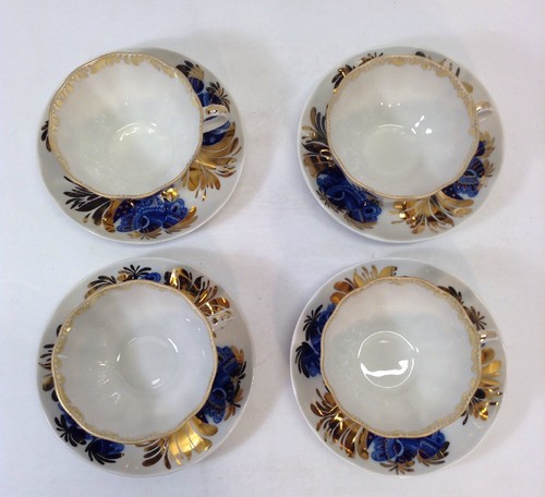 Russian Lomonosov Porcelain Golden Garden Tea Set