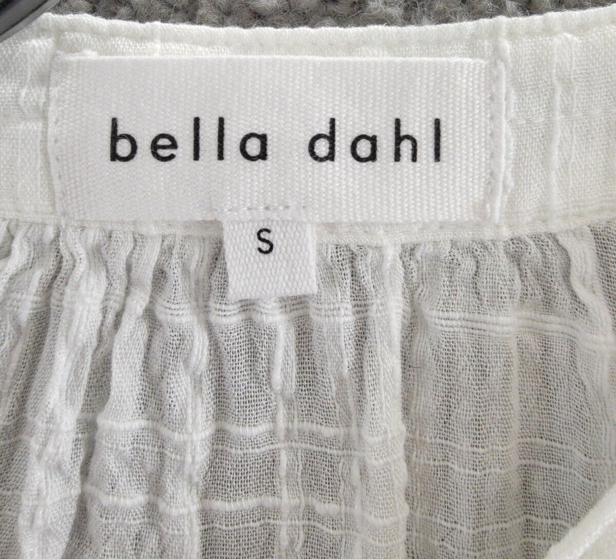 Bella Dahl Tie Neck Raglan Sleeve Top Women's Small White Button Closure - Picture 12 of 19