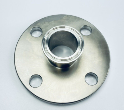 UNUSED SOB 304 STAINLESS STEEL 1-1/2'' ADAPTER FLANGE 1-3/8''ID 4-HOLE