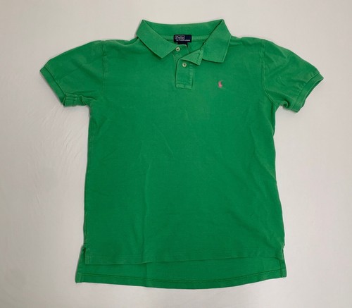 【希少】POLO RALPH LAUREN VTG Polo Ralph Lauren Green Pink Short Sleeve Polo Shirt