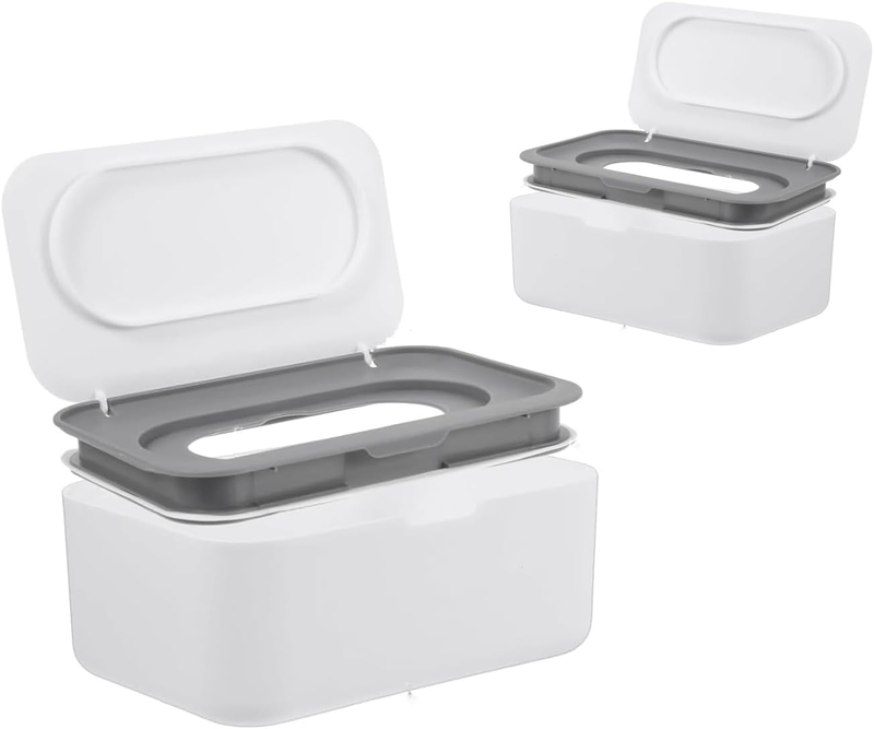 Baby Wipes Dispenser, Wet Wipe Holder, Refillable Wipe Container Compatible with
