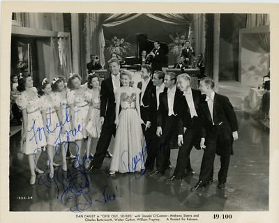Autographed 8x10 Actors Peggy Ryan & Donald O'Connor