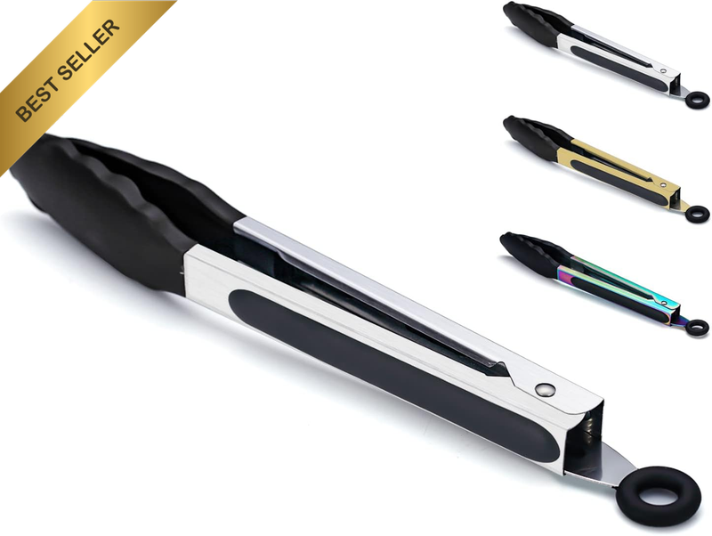 Kitchen Tongs for Cooking Grill & BBQ,  Stainless Steel 9