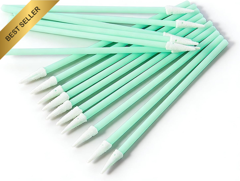 100 Pieces Anti-Static Dust Free Foam Swabs with Tapered Tips