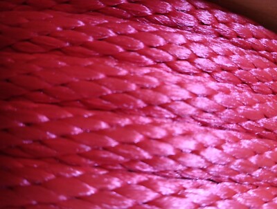5/8 ''x 300ft. Solid Braid MFP Derby Rope. Red . Made in the USA