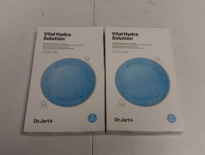 Lot Of 2!  Dr Jart+ Dermask Water Jet Vital Hydra Solution 5pcs
