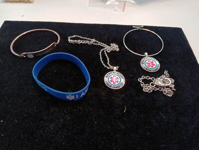 Lot of TYPE 2 DIABETIC Medical Alert ID Jewelry