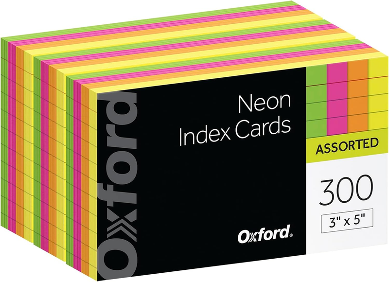 Neon Index Cards, 3