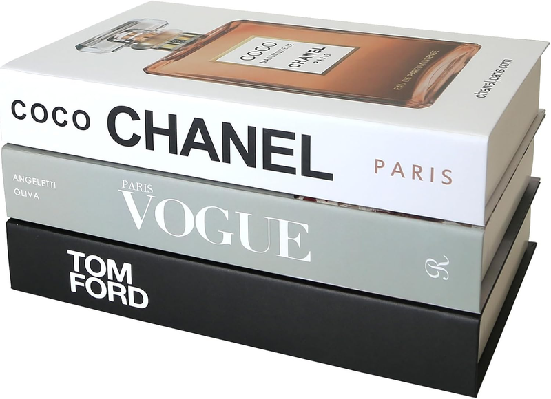 3 Pcs Decorative Books Aesthetic Chic Faux Book Set for Room Décor,Modern Home D
