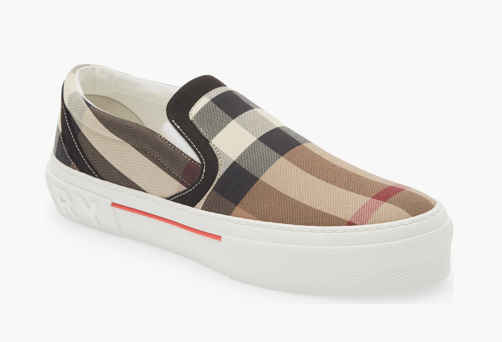 Burberry Z2698* Mens Brown Vintage Check Canvas Slip-On