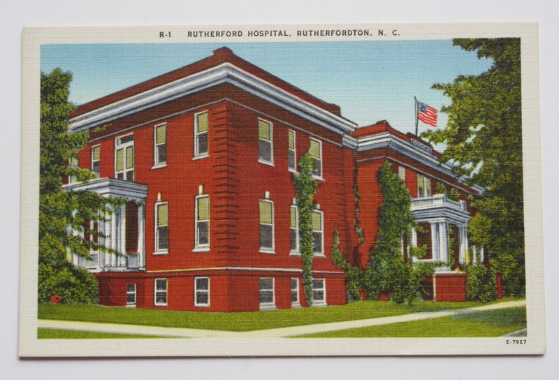 Rutherford Hospital in Rutherfordton North Carolina Vintage Linen