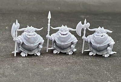 3 Goblin Hobbit DND Dungeons & Dragons Mini Figure 28mm 32mm Scale Rankin Bass