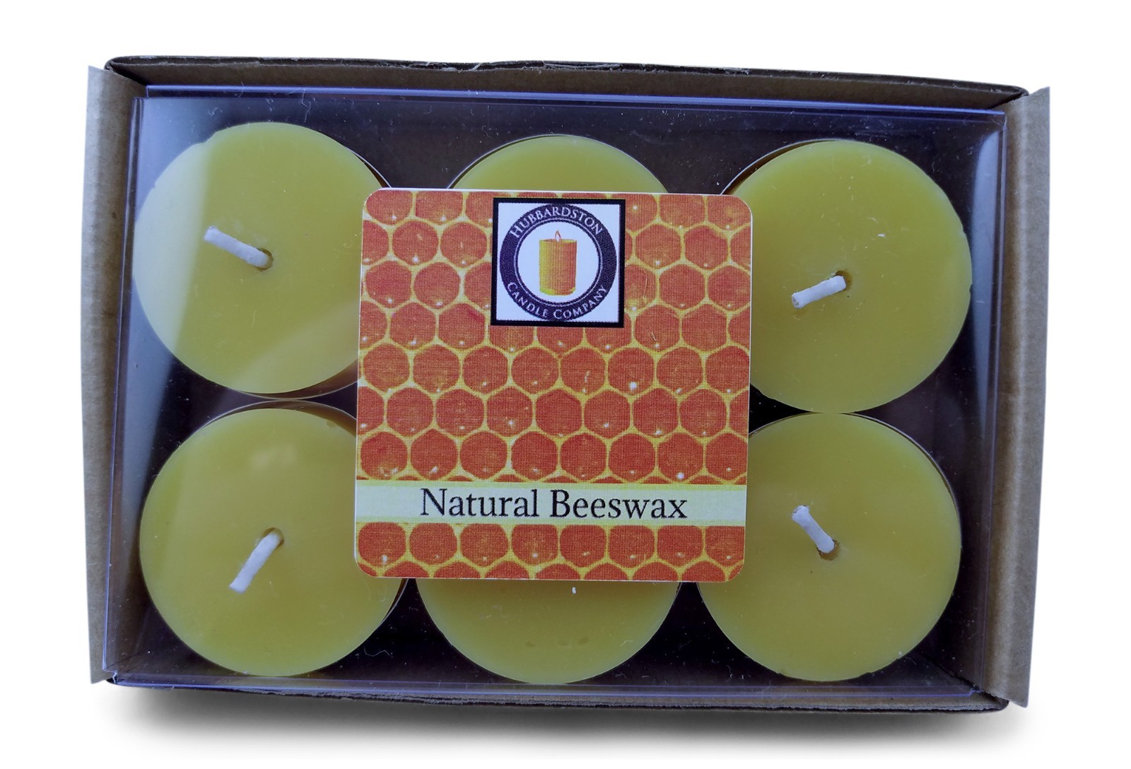 48 Natural Honey Scented Beeswax Tea Light Candles, Cotton Wick, Aluminum Cup