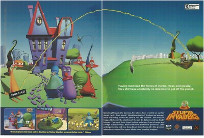 Stupid Invaders Print Ad/Poster Art Sega Dreamcast PC (A) | eBay