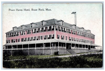 c1910 Peace Haven Hotel Street Brant Rock Massachusetts Vintage Antique Postcard