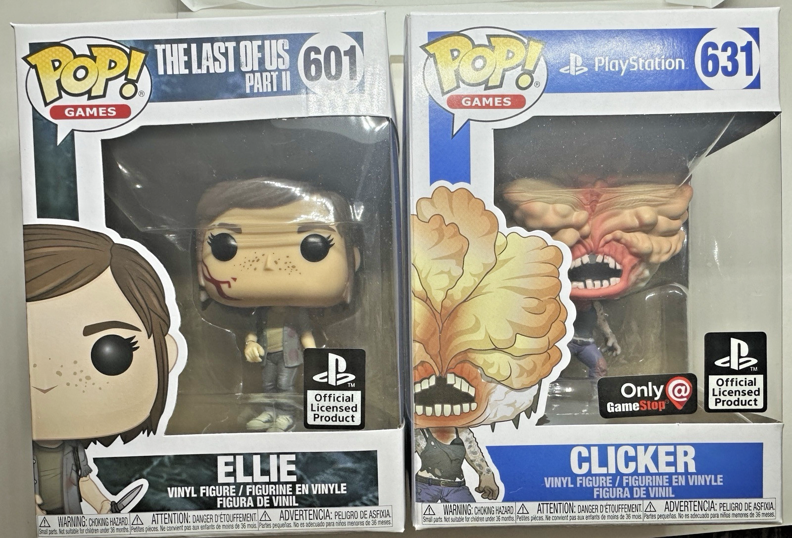 Funko Pop! The Last of Us - Ellie, & Clicker #601 & #631 **NEW