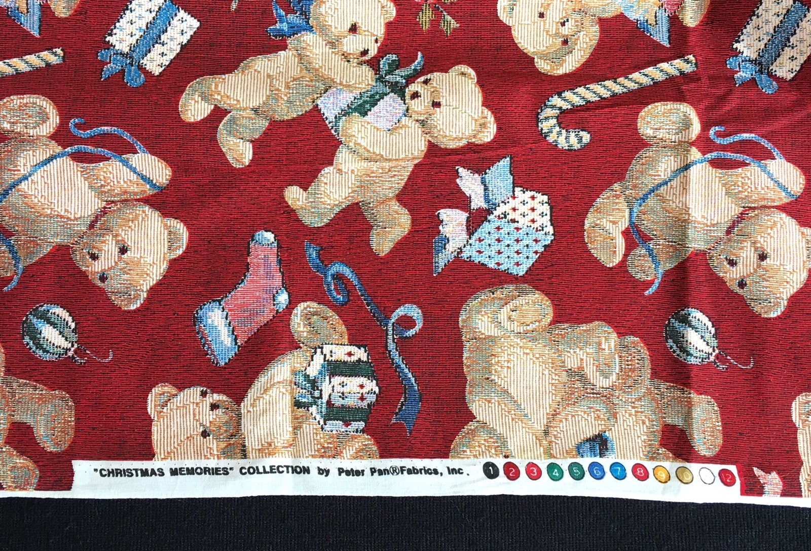 Teddy Bear Christmas Memories 3.5 Yards Craft Sew Peter Pan Fabrics Collection
