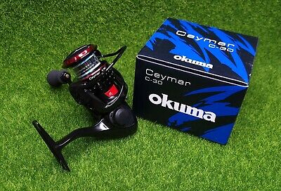 Okuma Ceymar 5.0:1 Left/Right Hand Compact Spinning Reel, Red/Black - C-30