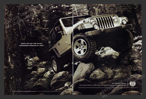 Jeep Wrangler Rubicon Rock Terrain 2002 Print Advertisement