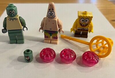 Lego Lot 0f 8 ¨I´m Ready¨ Spongebob, Squidward, Plankton, Patrick, Jellyfish +