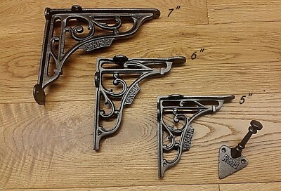 COAT HOOKS ANTIQUE VINTAGE STYLE CAST IRON 