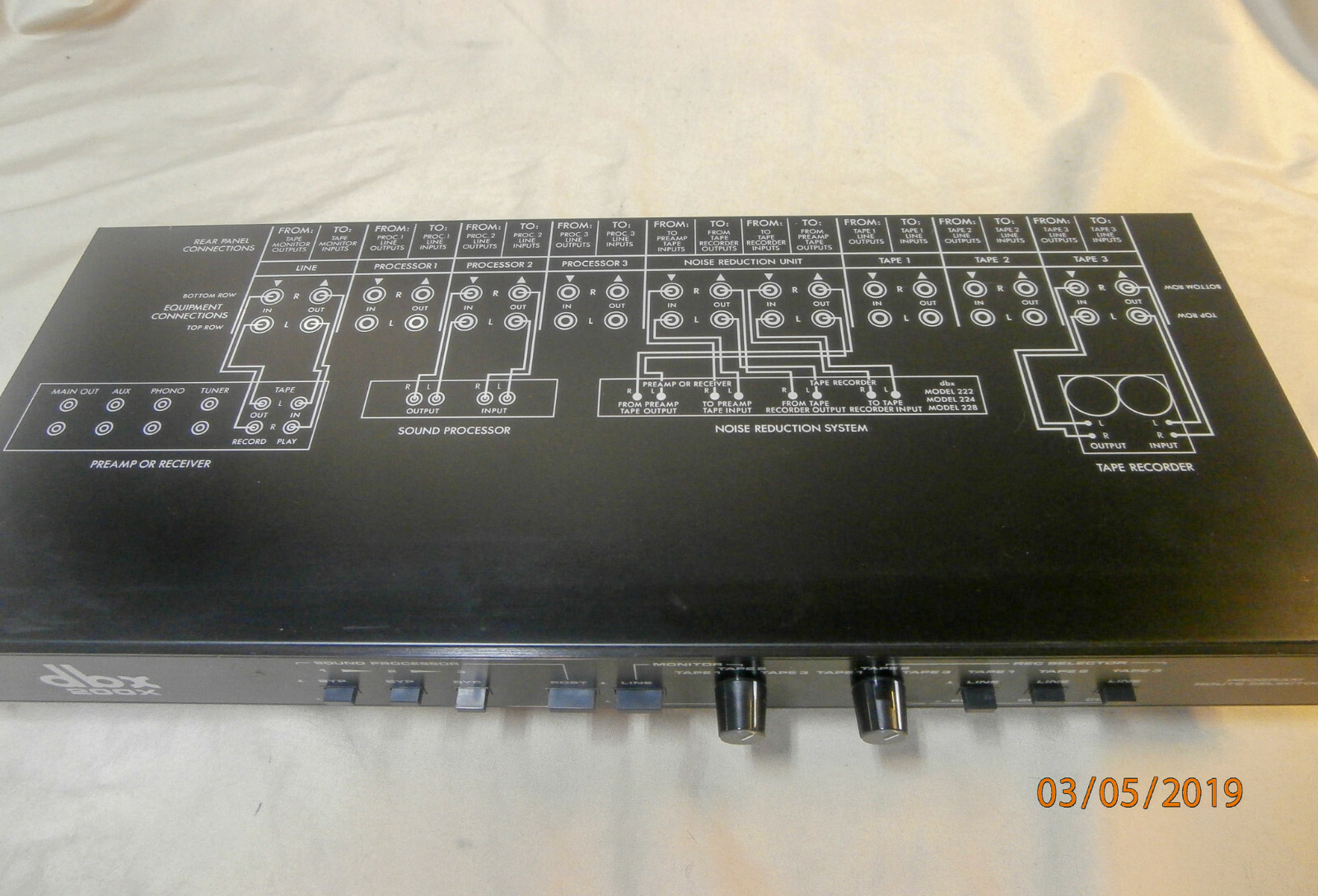 dbx 200X Program Route Selector Recording Technology Series Sound Processor