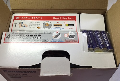 Panasonic DECT 6.0 2 Handsets Cordless Phone Digital Answering Machine System