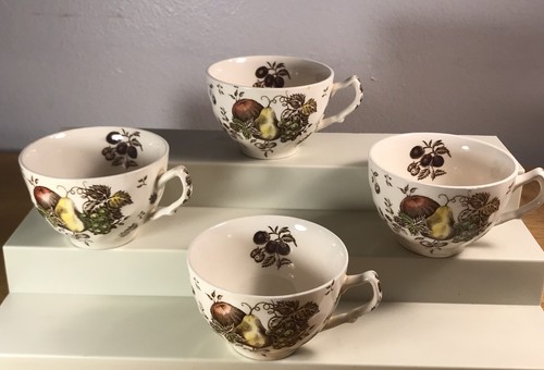 Lot of 4~Vintage Johnson Brothers AUTUMN'S DELIGHT Coffee / Tea CUPS