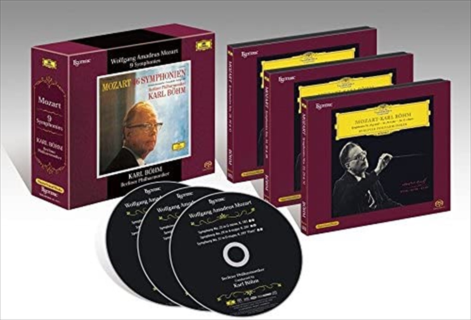 クラシック 3CD Wolfgang Amadeus Mozart , Karl 9 Symphonies ESSG901302 Esoteric Company /00440 ESOTERIC SACD ESSG-90130/32 MOZART Late Symphonies Karl