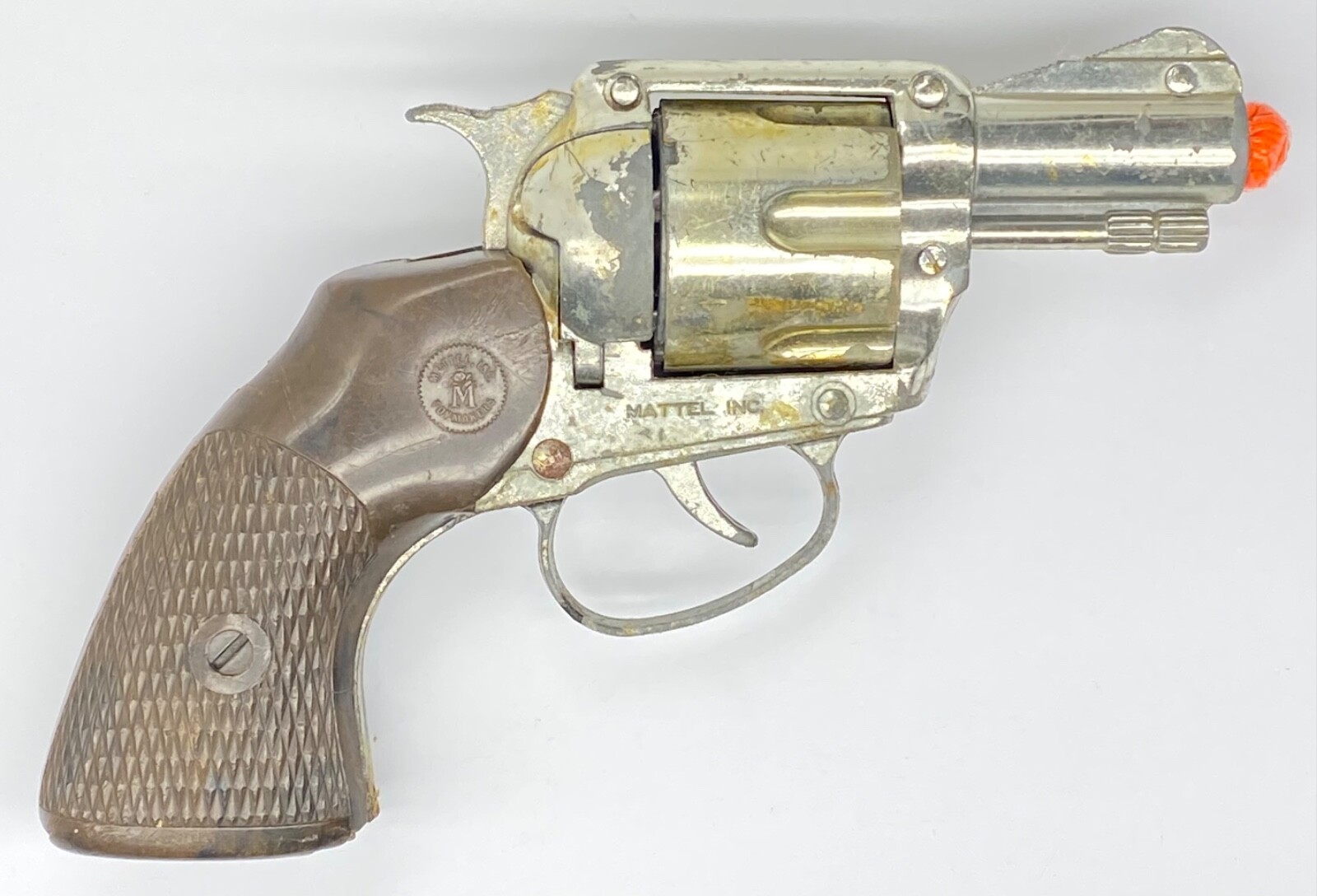 Vintage Mattel Shootin' Shell Snub-Nose .38 Private Detective Toy