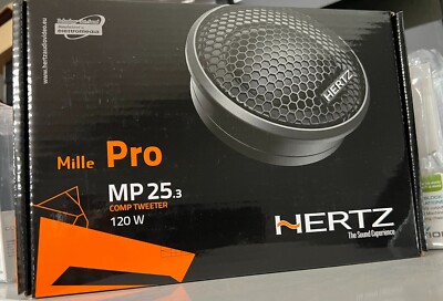 HERTZ MP 25.3 1-3/16'' NEODYMIUM DOME TWEETERS PAIR 4 OHM  HERTZ MILLE PRO MP25.3