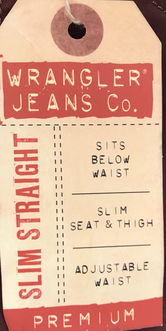 Wrangler Slim Straight Premium Chestnut Jeans Boys Size 6 Slim