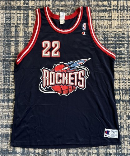 Clyde Drexler サイン入りジャージ 22 Vintage 90s Houston Rockets Clyde Drexler #22 Champion