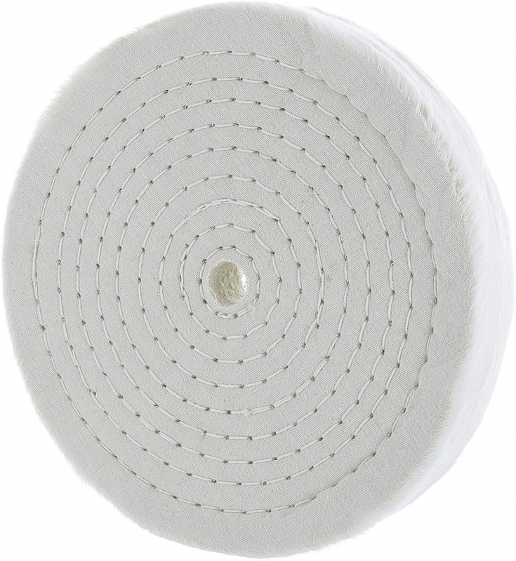 8 Inch Extra Thick Cotton Treated Spiral Sewn Buffing/Polishing Wheel
