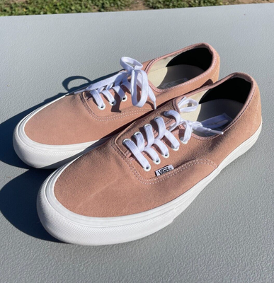 Size 12 Vans Authentic Peach Brown Suede PRE OWNED NO BOX eBay