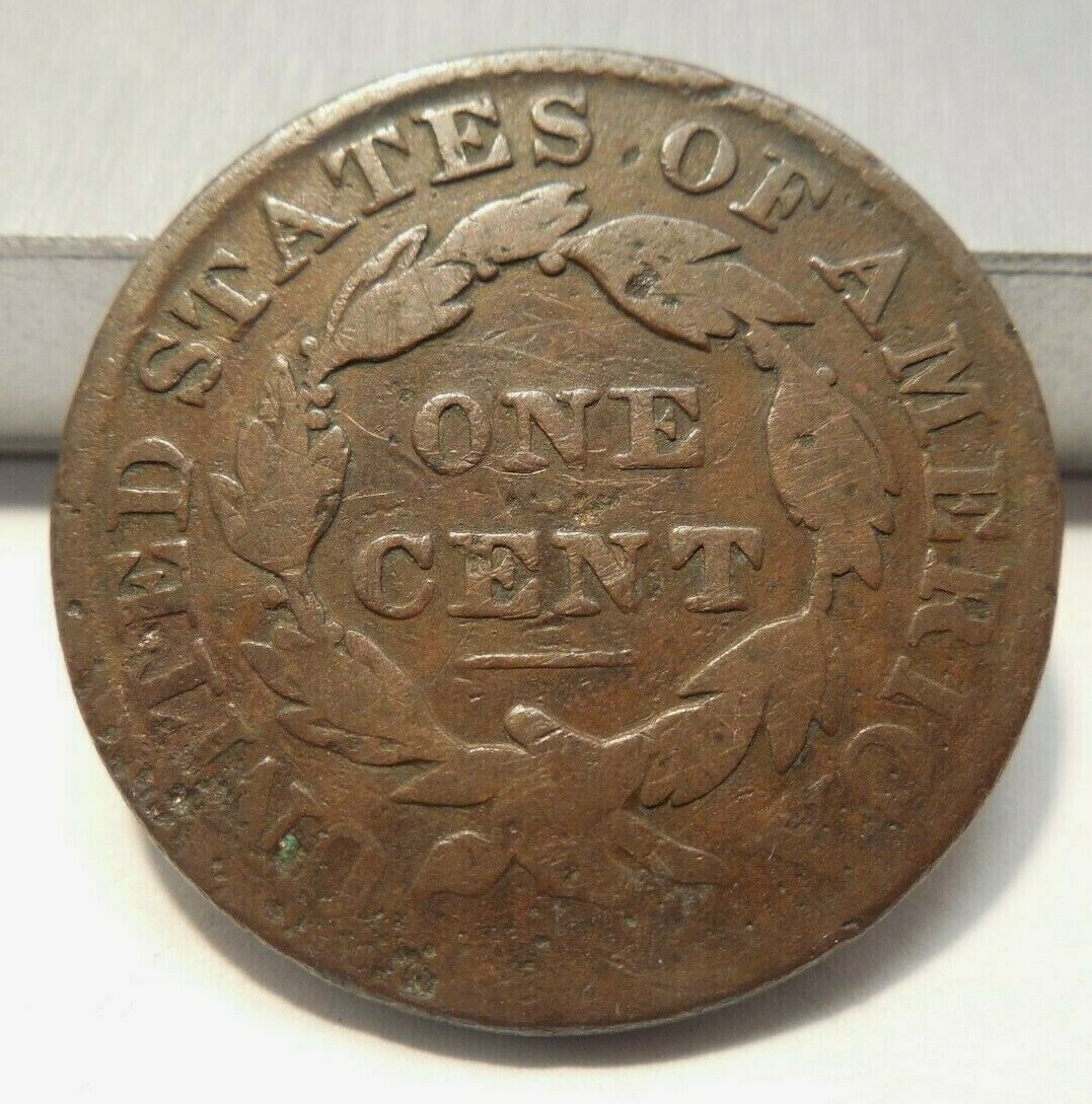 1831 - Large Cent - Coronet Head - 15 Five Pointed Stars - Counterstamped 1800