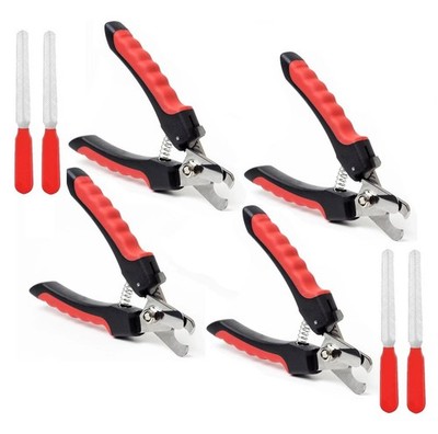 4er Set XL Krallenzange + Krallenfeile Hund Nagelschere Nagelzange Krallenschere