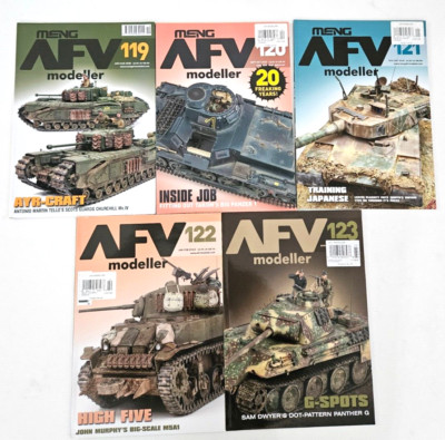 MENG AFV MODELLER MAGAZINE 5 ISSUE LOT 119-123 2021-2022 JULY SEPT DEC JAN