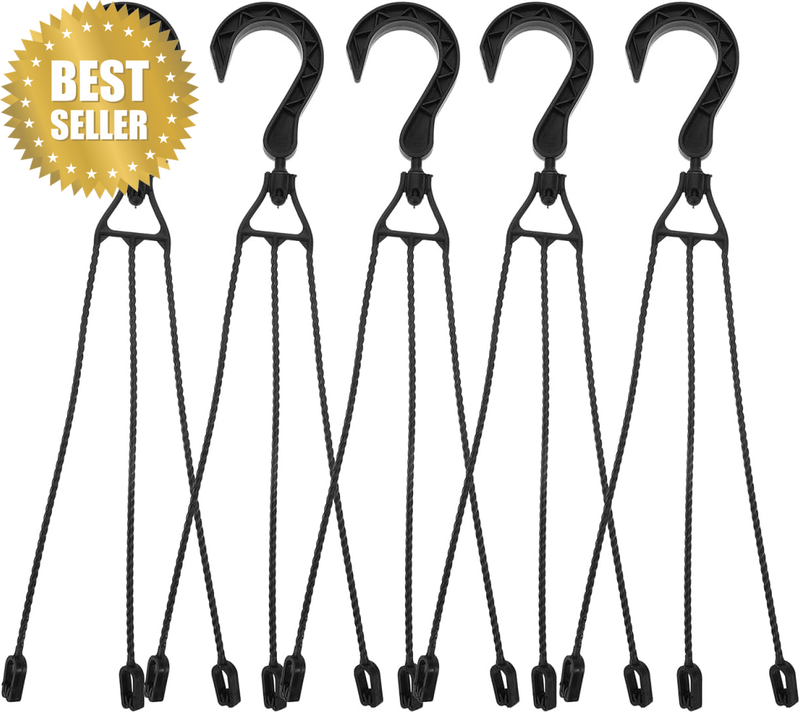 5Pcs Hanging Basket Hooks 40Cm Plant Hangers with 3 Swivel Hooks