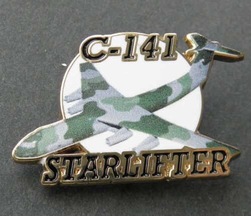 AIR FORCE STARLIFTER C-141 TRANSPORT AIRCRAFT LAPEL PIN BADGE 1.5 INCHES