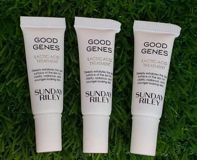 3x Sunday Riley Good Genes LACTIC ACID TREATMENT - 5ml/ .17 Oz each